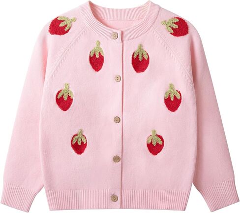 Danny D Girl Cute Pattern Knit Sweater Cardigan Chunky Warm Casual Crewneck Long Sleeve Knit Sweater Tops in Saudi Arabia