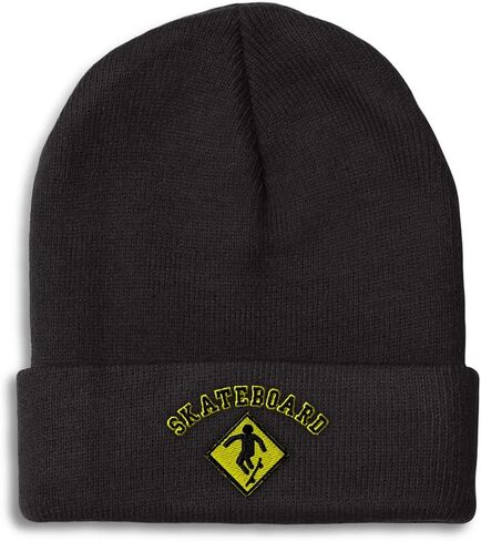 Custom Beanies for Men Skateboard Skateboarder Blading Skating Skull Cap Winter Hats Women One Size in Saudi Arabia