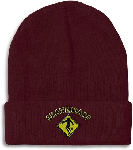 Custom Beanies for Men Skateboard Skateboarder Blading Skating Skull Cap Winter Hats Women One Size in Saudi Arabia