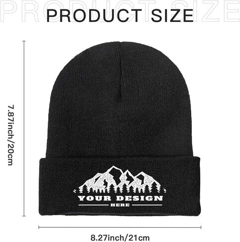 Bulk Custom Beanie - Personalized Beanie Aldult Custom Logo Beanies Personalized Winter Hat Warm Customized Beanies in Saudi Arabia
