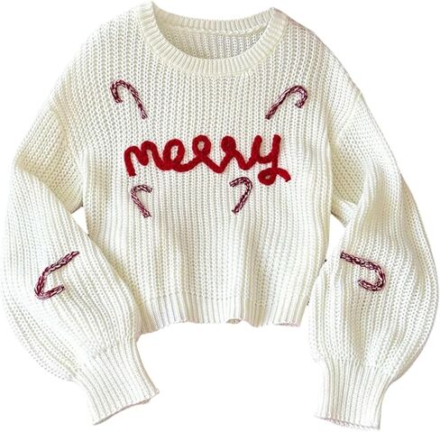 Girl's Sweaters Fall 2025 Long Sleeve Knit Crewneck Sweater Pullovers Cute Jumper Tops Streetwear in Saudi Arabia