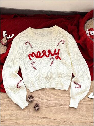 Girl's Sweaters Fall 2025 Long Sleeve Knit Crewneck Sweater Pullovers Cute Jumper Tops Streetwear in Saudi Arabia