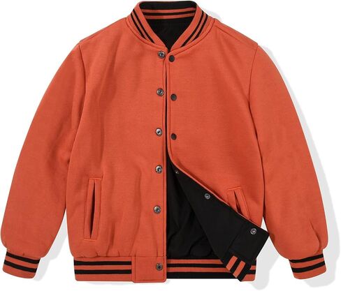 SNOW DREAMS Boys Bomber Jacket Reversible Flight Jackets Fall Spring Varsity Windbreaker in Saudi Arabia