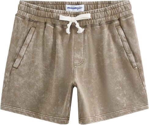 maamgic Mens Casual Shorts 5.5 Inch Cotton Shorts for Men with Elastic Waist & Drawstring for Sleeping, Daily Wear, Golf in Saudi Arabia