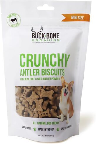 Buck Bone Organics Antler Dog Biscuits 16 OZ Bag in Kuwait