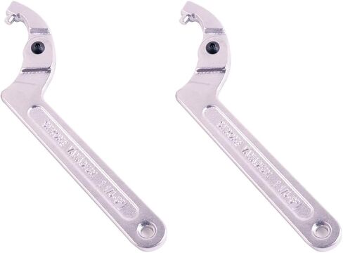 Eowpower Chrome Vanadium Adjustable C Spanner Hook Wrench Tool Round Head 32-76 mm in Saudi Arabia