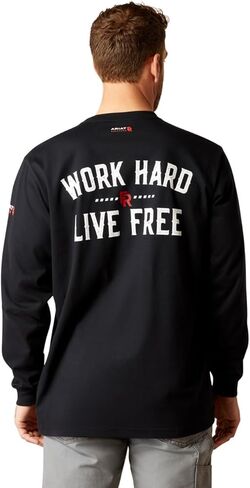 تي شيرت Ariat الرجالي Fr Work Hard Live Free in Saudi Arabia