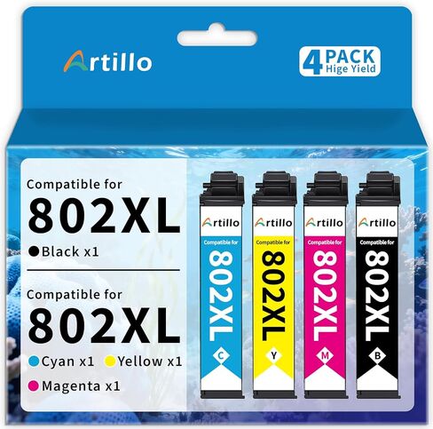 Remanufactured Ink Cartridge Replacement for Epson 812 XL 812XL T812XL Ink Cartridges Combo Pack for Workforce Pro WF-7840 WF-7820 WF-7310 EC-C7000 Printer (BCMY, 4 Pack) in Saudi Arabia