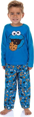 Sesame Street Pajamas Toddler Boy's Cookie Monster Long Sleeve and Pant PJ Set in Saudi Arabia