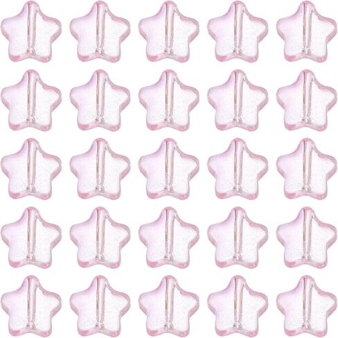 UXCELL 50PCS CLASS CRYSTAL حبة ، 8 ملم نجم ، سحر على شكل نجم ، حبات الفواصل الزجاجية للنجمة لأساور أقراط قلادة DIY ، والأرجواني الخفيف الأرجواني in Kuwait