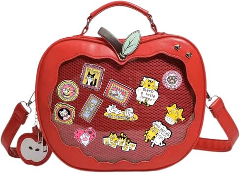 Ita Bag AppleShaped Backpack & Crossbody & Handbag Cute Anime Pin Display Gift for Friends Her in Saudi Arabia