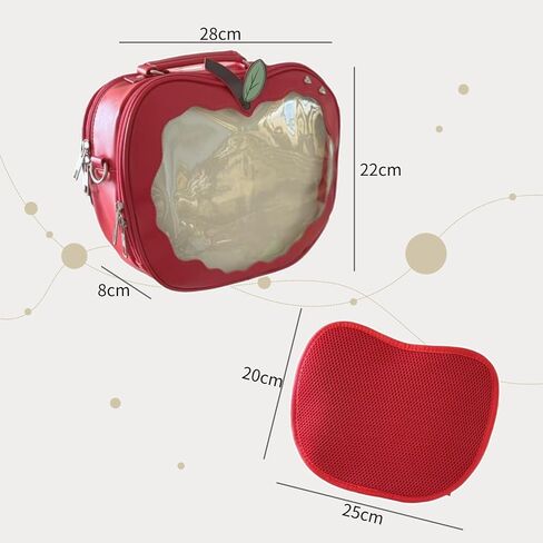 Ita Bag AppleShaped Backpack & Crossbody & Handbag Cute Anime Pin Display Gift for Friends Her in Saudi Arabia