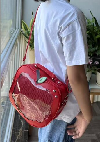 Ita Bag AppleShaped Backpack & Crossbody & Handbag Cute Anime Pin Display Gift for Friends Her in Saudi Arabia