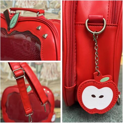 Ita Bag AppleShaped Backpack & Crossbody & Handbag Cute Anime Pin Display Gift for Friends Her in Saudi Arabia