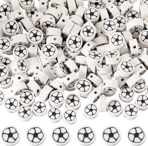 SUNNYCLUE 200Pcs Football Beads Clay Sports DIY Jewelry Making Supplies in Saudi Arabia