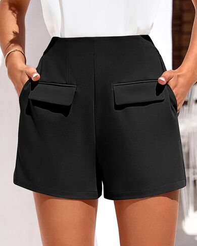 KIRUNDO Shorts for Women Dressy Casual 2026 Summer Elastic High Waisted Wide Leg Suit Tailored Business Work Shorts Pockets in Saudi Arabia