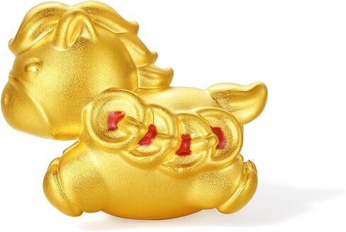 24K الصلبة الذهب سحر سوار الحصان زودياك الأحمر مضفر أساور الخرز سحر مجوهرات لطيف للنساء عيد ميلادها الذكرى السنوية عيد الحب 6.3-8.7 "(16 + 6 سم) A1715746 in Kuwait