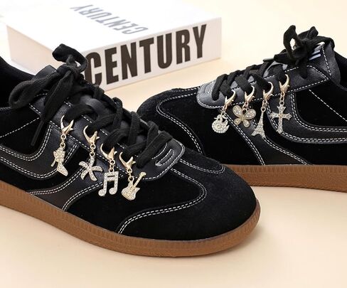 Bling Shoe Charms for Women,Gold Jewelry Shoe Accessories for Girly,Shoe Accessories With Holes,Sneakers and Socks Charms in Saudi Arabia