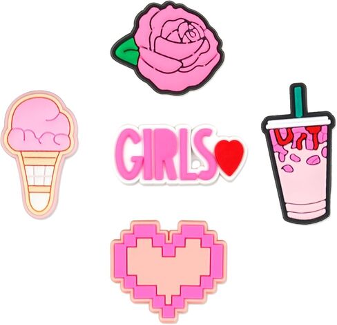 35Pcs Pink Shoe Charms for Girls Women, Shoe Pins Decoration Charm Accessories, A Wonderful Gift for Girls in Saudi Arabia