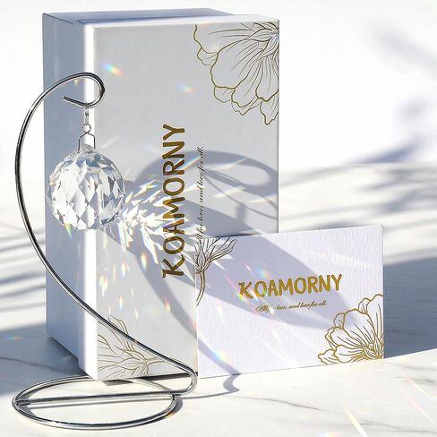Memorial Gift with Stand, Unique Sympathy Idea for Loss of Family & Loved One, Tabletop Clear Crystal Rainbow Maker, Thoughtful Remembrance Bereavement Box in Saudi Arabia