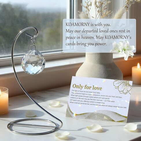 Memorial Gift with Stand, Unique Sympathy Idea for Loss of Family & Loved One, Tabletop Clear Crystal Rainbow Maker, Thoughtful Remembrance Bereavement Box in Saudi Arabia