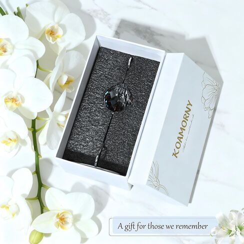 Memorial Gift with Stand, Unique Sympathy Idea for Loss of Family & Loved One, Tabletop Clear Crystal Rainbow Maker, Thoughtful Remembrance Bereavement Box in Saudi Arabia