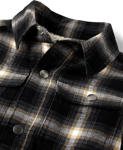 The Children's Place,Boys,Sherpa Lined Everday Shacket,Black Plaid,X-Large in Saudi Arabia