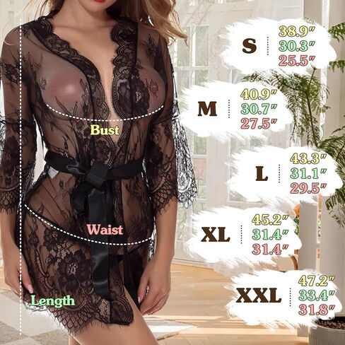 Lingerie for Women Sexy Lingerie and Panty Sets Robes 2 PCS Lace Sexy Pajama Sleepwear Nightgowns Outfits for Women in Saudi Arabia