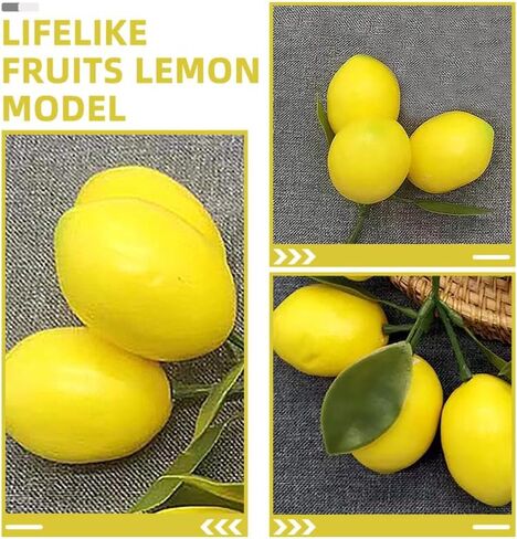 Totority Simulation Lemon Decorative Props 3 Pack Realistic Artificial Lemons for Home Photography Party and Kitchen Decor in Kuwait