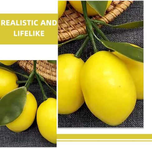 Totority Simulation Lemon Decorative Props 3 Pack Realistic Artificial Lemons for Home Photography Party and Kitchen Decor in Kuwait