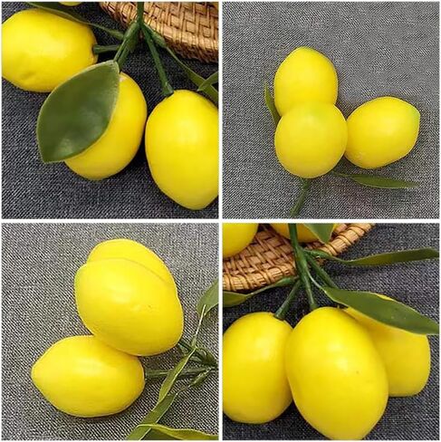 Totority Simulation Lemon Decorative Props 3 Pack Realistic Artificial Lemons for Home Photography Party and Kitchen Decor in Kuwait