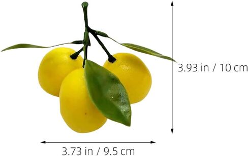 Totority Simulation Lemon Decorative Props 3 Pack Realistic Artificial Lemons for Home Photography Party and Kitchen Decor in Kuwait
