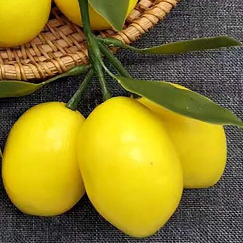 Totority Simulation Lemon Decorative Props 3 Pack Realistic Artificial Lemons for Home Photography Party and Kitchen Decor in Kuwait