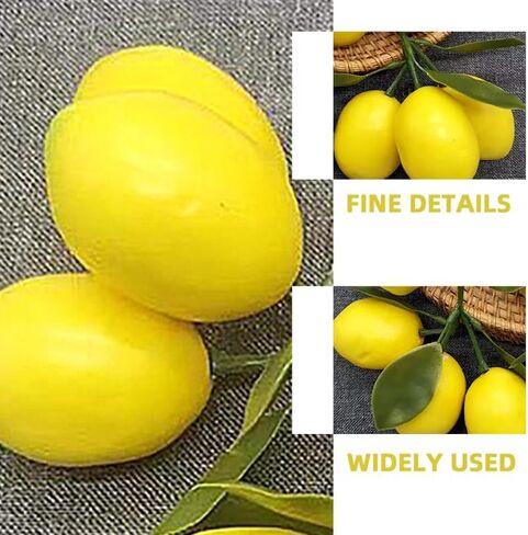 Totority Simulation Lemon Decorative Props 3 Pack Realistic Artificial Lemons for Home Photography Party and Kitchen Decor in Kuwait