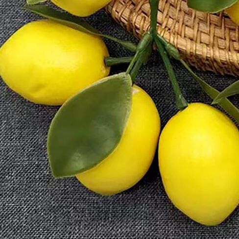 Totority Simulation Lemon Decorative Props 3 Pack Realistic Artificial Lemons for Home Photography Party and Kitchen Decor in Kuwait