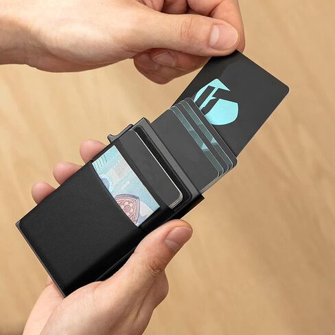 Automatic Pop-up Credit Card Holder Wallet, Minimalist RFID Blocking Cardholder for Men, Ideal Gift for Men’s Business Accessories in Saudi Arabia
