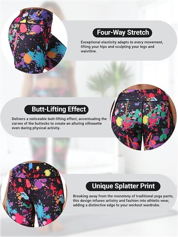 Leggings for Women High Waist Print Yoga Pants, Fall Decor Stretch Seamless Leggings, Fitness Tights for Yoga in Saudi Arabia
