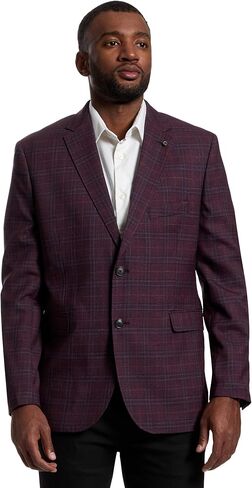 Johnston & Murphy Mens Windowpane Plaid Dress Blazer in Saudi Arabia