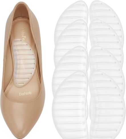 4 أزواج من دعامات قوس القدم للنساء، حشوات دعم قوس الجل للنساء، نعال أحذية لاصقة قابلة لإعادة الاستخدام لتخفيف آلام القدم من الأقدام المسطحة والتهاب اللفافة الأخمصية in Kuwait