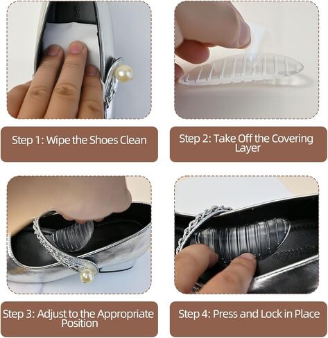 4 أزواج من دعامات قوس القدم للنساء، حشوات دعم قوس الجل للنساء، نعال أحذية لاصقة قابلة لإعادة الاستخدام لتخفيف آلام القدم من الأقدام المسطحة والتهاب اللفافة الأخمصية in Kuwait