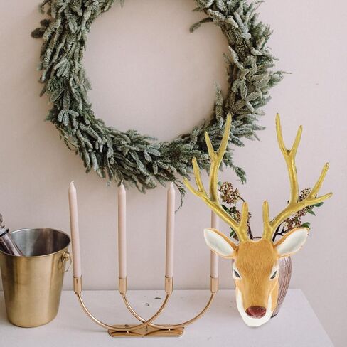 Wakauto Faux Deer Head Wall Decoration: Realistic Simulation Christmas Tree Ornament for Home, Party & Holiday Photo Props - Festive Elk Decor​ in Saudi Arabia