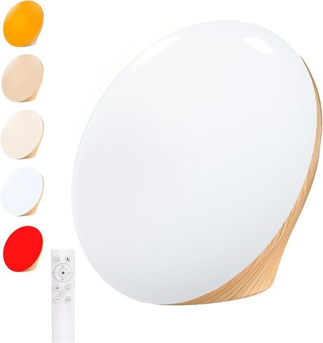 Light Therapy Lamp with 10000 Lux Sun Light & 670nm Red Night Light, Sleep Aid & Mood Boosting Lamp, 5 Color Temperatures, 5 Brightness Levels, 4 Timer Settings, Smart Touch & Remote Control in Saudi Arabia