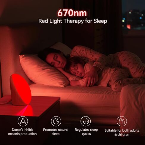 Light Therapy Lamp with 10000 Lux Sun Light & 670nm Red Night Light, Sleep Aid & Mood Boosting Lamp, 5 Color Temperatures, 5 Brightness Levels, 4 Timer Settings, Smart Touch & Remote Control in Saudi Arabia