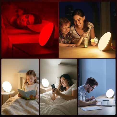 Light Therapy Lamp with 10000 Lux Sun Light & 670nm Red Night Light, Sleep Aid & Mood Boosting Lamp, 5 Color Temperatures, 5 Brightness Levels, 4 Timer Settings, Smart Touch & Remote Control in Saudi Arabia