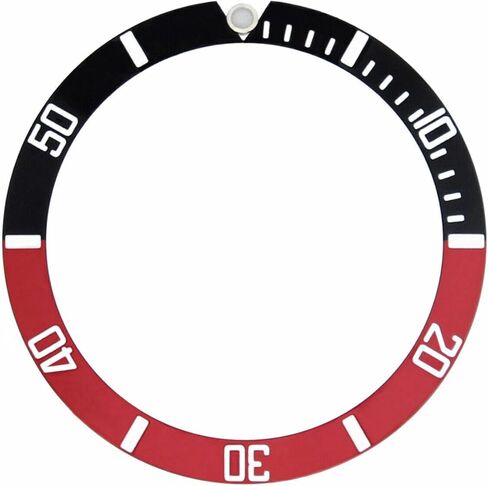 إطار إطار Ewatchparts متوافق مع ساعة Invicta من الفولاذ المقاوم للصدأ 9937Ob مقاس 40 مم أحمر/أسود فضي in Kuwait