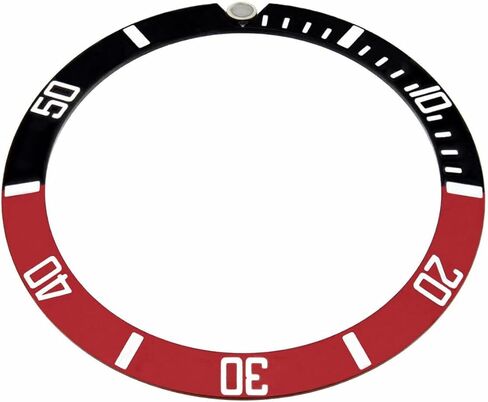 إطار إطار Ewatchparts متوافق مع ساعة Invicta من الفولاذ المقاوم للصدأ 9937Ob مقاس 40 مم أحمر/أسود فضي in Kuwait