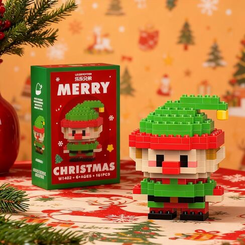 Christmas Figurines Set, Santa Claus and Elf Collectible Decor, Festive Tabletop Statues for Holiday Home Mantel Shelf Display in Saudi Arabia