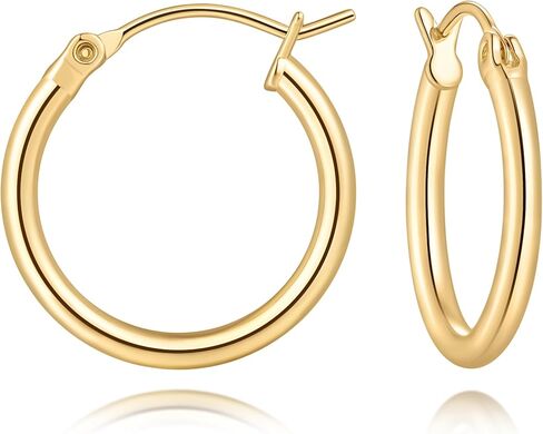 أقراط مطلية بالذهب عيار 14 قيراط للنساء أقراط دائرية مطلية بالذهب عيار 14 قيراط للنساء حلق أنيق للنساء حلق أنيق أنيق للنساء 12/14/16/18/20/25/30 مم in Kuwait