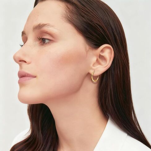 أقراط مطلية بالذهب عيار 14 قيراط للنساء أقراط دائرية مطلية بالذهب عيار 14 قيراط للنساء حلق أنيق للنساء حلق أنيق أنيق للنساء 12/14/16/18/20/25/30 مم in Kuwait