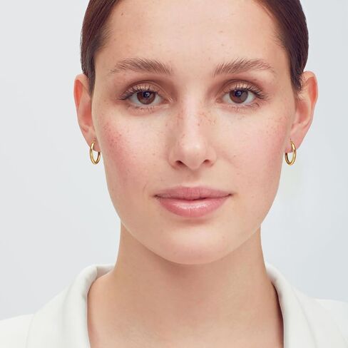 أقراط مطلية بالذهب عيار 14 قيراط للنساء أقراط دائرية مطلية بالذهب عيار 14 قيراط للنساء حلق أنيق للنساء حلق أنيق أنيق للنساء 12/14/16/18/20/25/30 مم in Kuwait